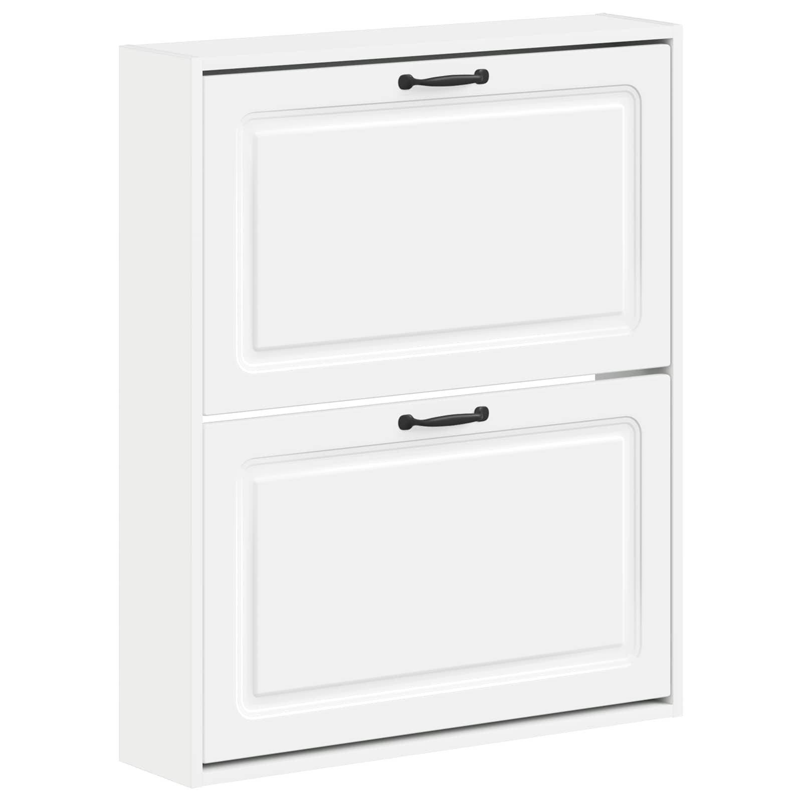 Wandgemonteerde Schoenkast UTRECHT 71 x 17 x 86 cm Bewerkt hout is nu te koop bij PeponiXL, paradijselijk wonen!