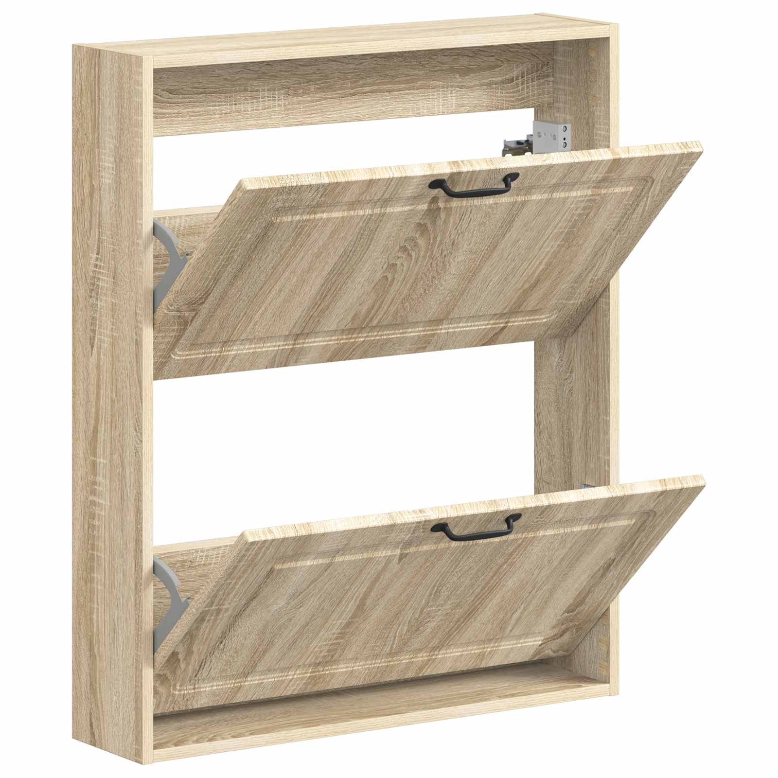Wandgemonteerde Schoenkast UTRECHT 71 x 17 x 86 cm Bewerkt hout is nu te koop bij PeponiXL, paradijselijk wonen!