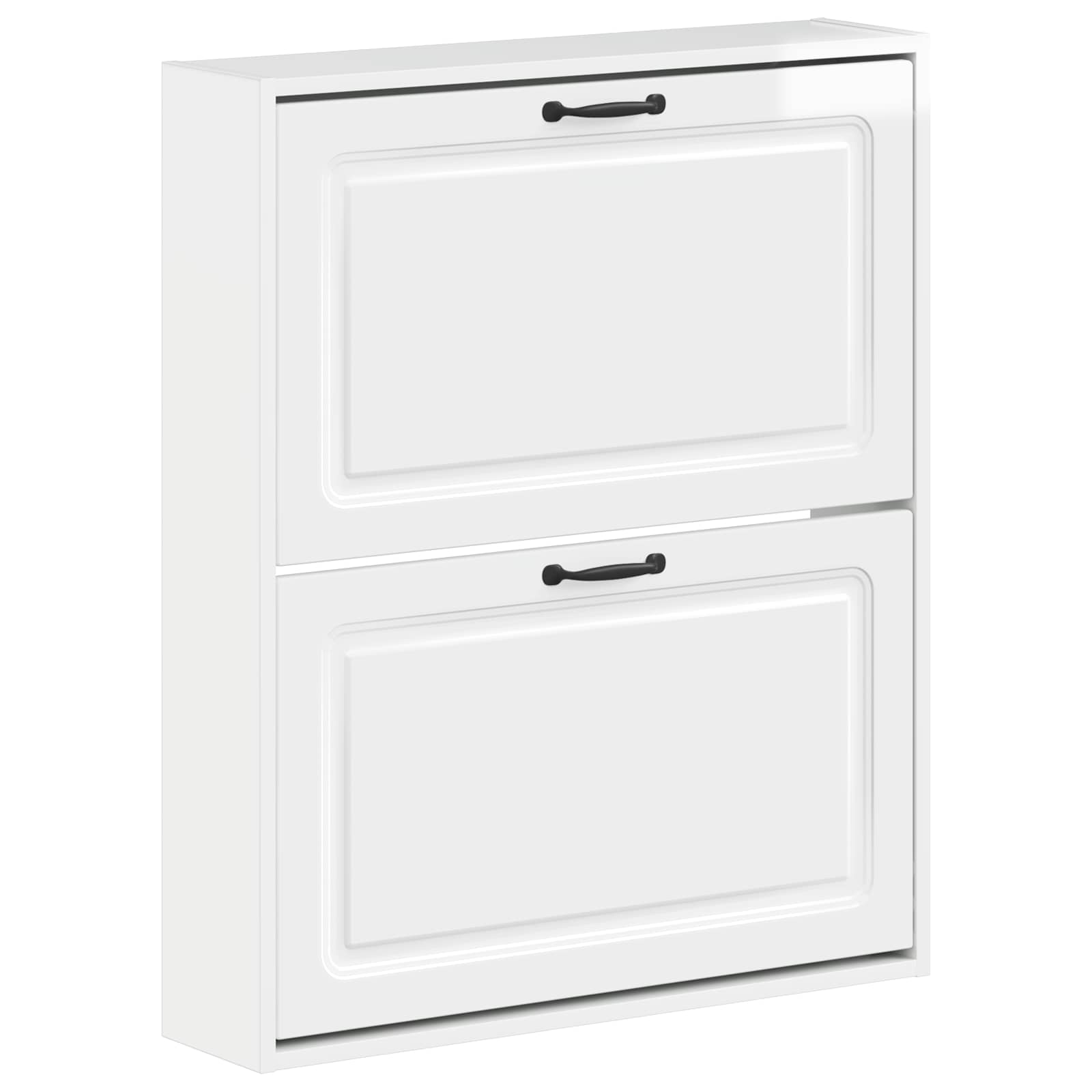 Wandgemonteerde Schoenkast UTRECHT 71 x 17 x 86 cm Bewerkt hout is nu te koop bij PeponiXL, paradijselijk wonen!