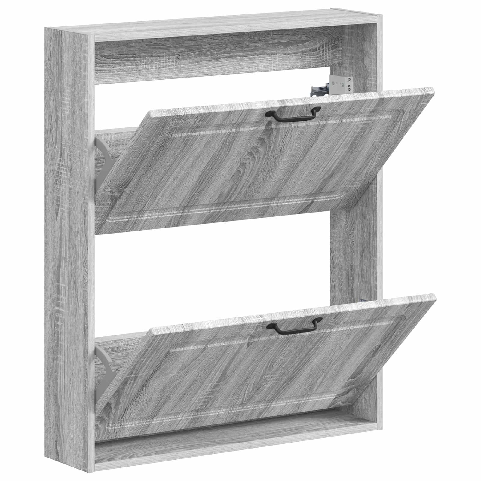 Wandgemonteerde Schoenkast UTRECHT 71 x 17 x 86 cm Bewerkt hout is nu te koop bij PeponiXL, paradijselijk wonen!