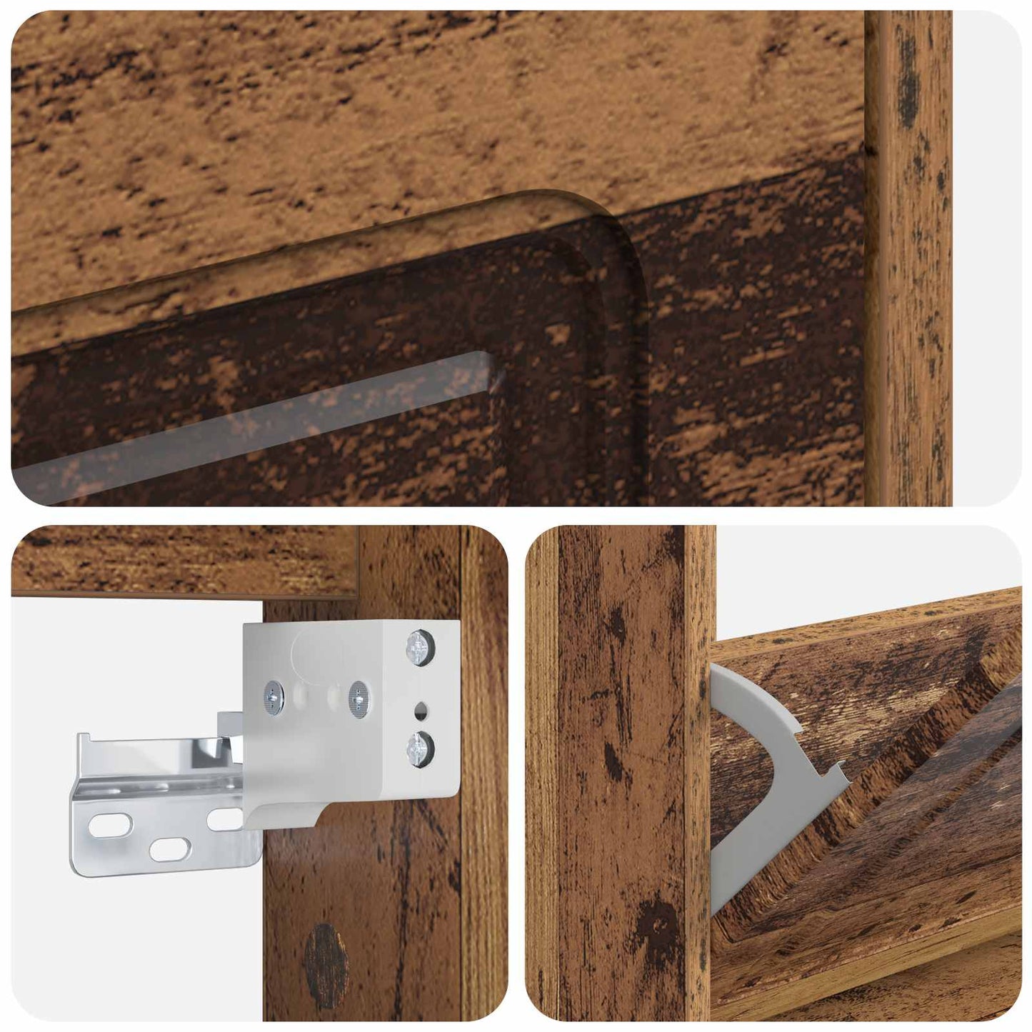 Wandgemonteerde Schoenkast UTRECHT 71 x 17 x 86 cm Bewerkt hout is nu te koop bij PeponiXL, paradijselijk wonen!