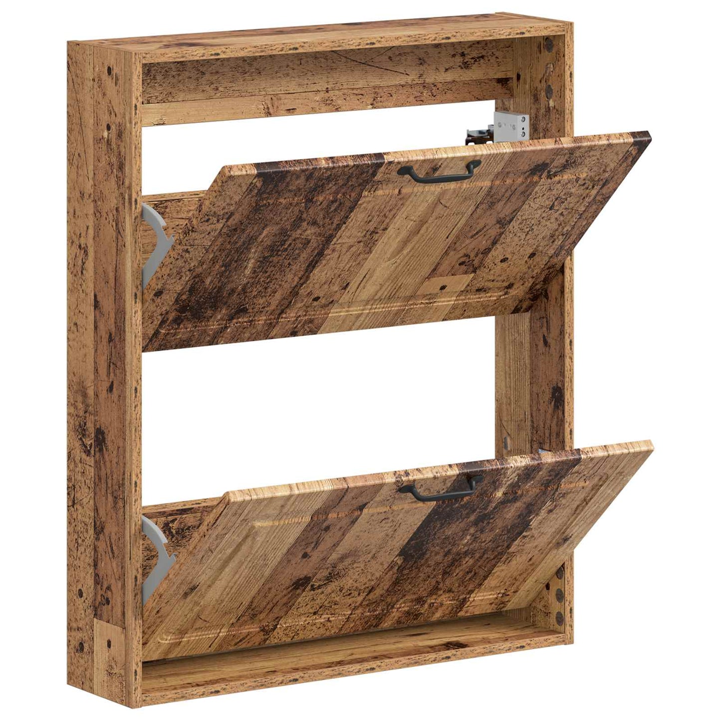 Wandgemonteerde Schoenkast UTRECHT 71 x 17 x 86 cm Bewerkt hout is nu te koop bij PeponiXL, paradijselijk wonen!