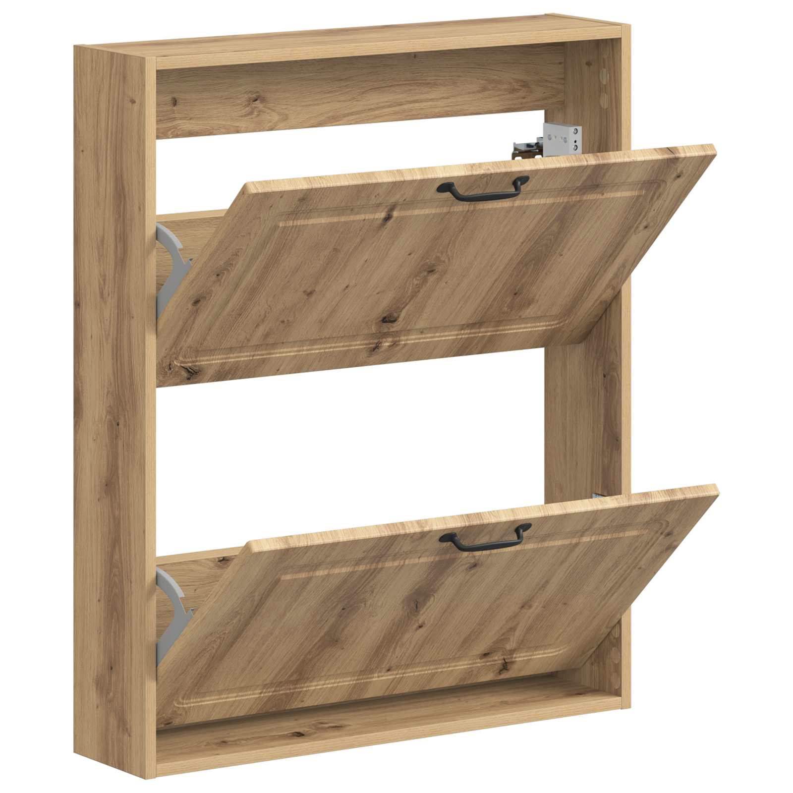 Wandgemonteerde Schoenkast UTRECHT 71 x 17 x 86 cm Bewerkt hout is nu te koop bij PeponiXL, paradijselijk wonen!