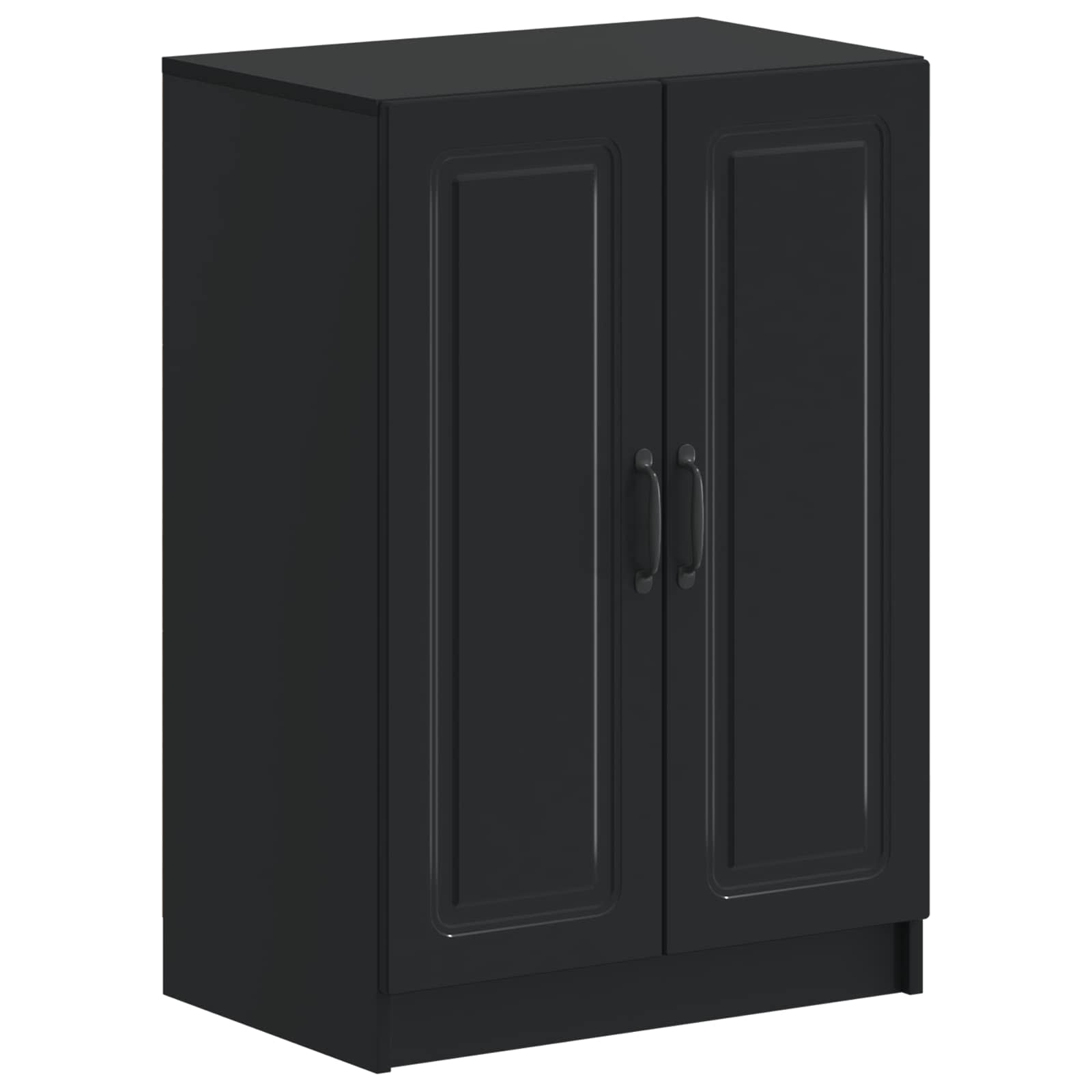 Schoenenkast UTRECHT 59,5 x 39,5 x 87 cm Bewerkt hout Zwart is nu te koop bij PeponiXL, paradijselijk wonen!