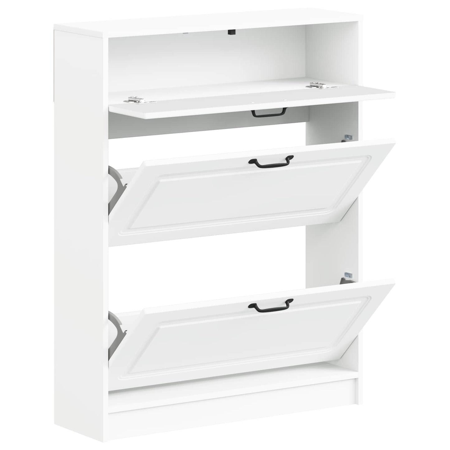 Schoenenkast UTRECHT 78 x 24 x 100 cm Bewerkt hout Wit is nu te koop bij PeponiXL, paradijselijk wonen!