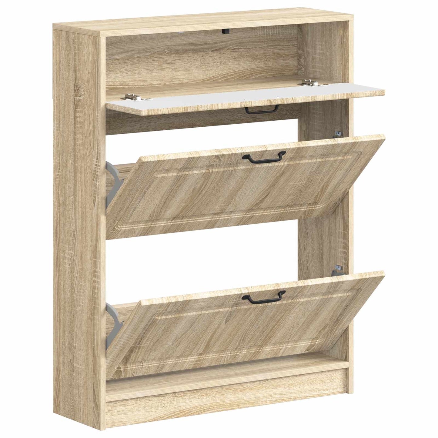 Schoenenkast UTRECHT 78 x 24 x 100 cm Bewerkt hout Sonoma Eiken is nu te koop bij PeponiXL, paradijselijk wonen!