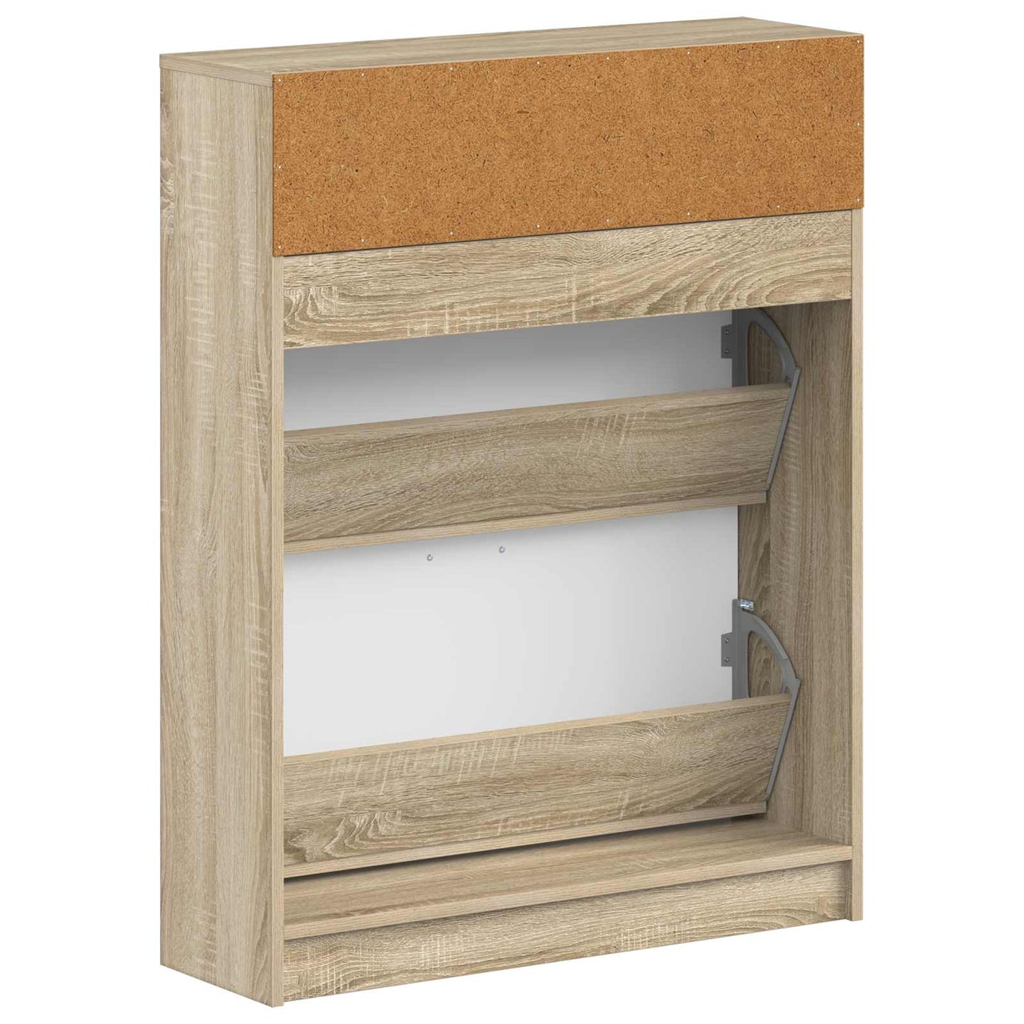 Schoenenkast UTRECHT 78 x 24 x 100 cm Bewerkt hout Sonoma Eiken is nu te koop bij PeponiXL, paradijselijk wonen!