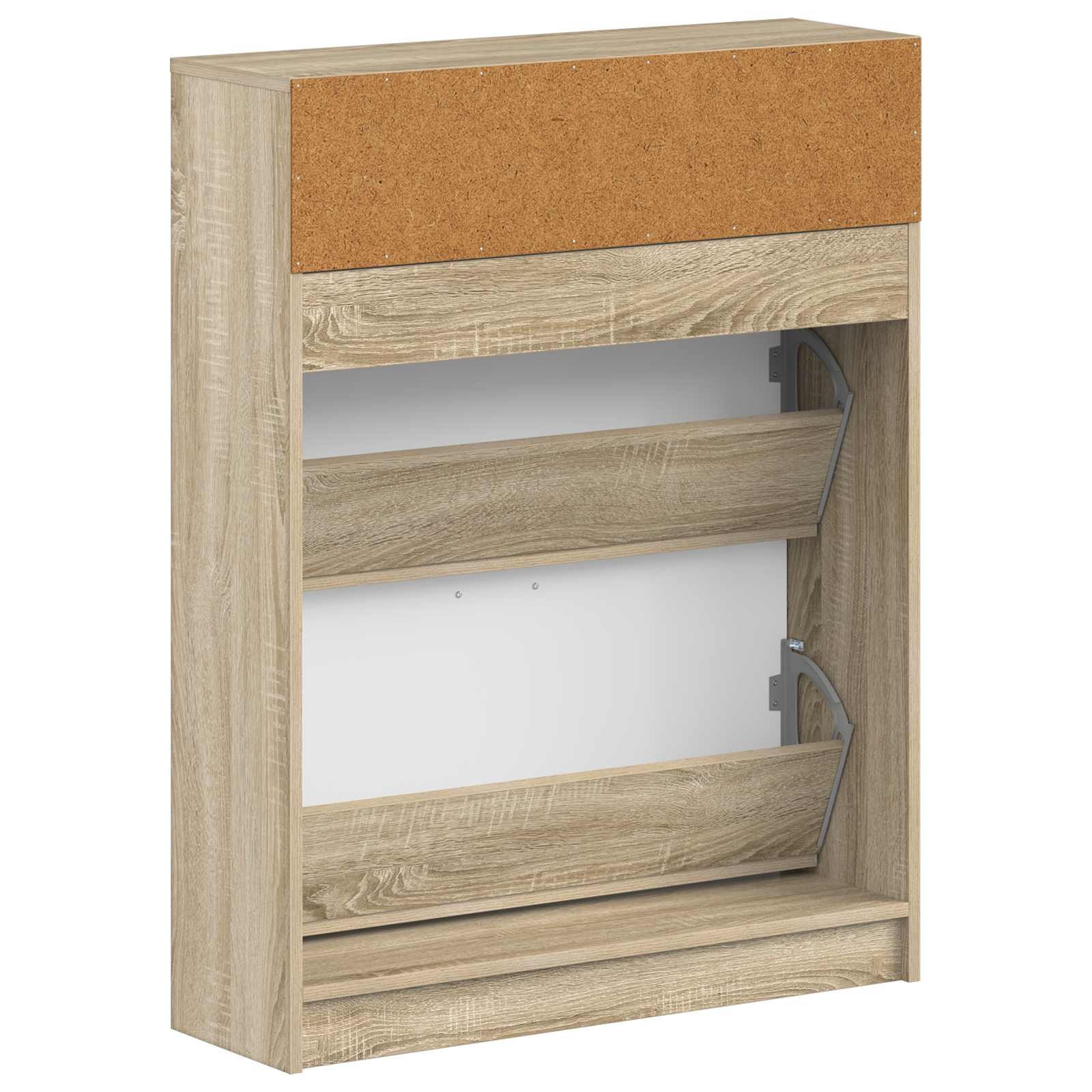 Schoenenkast UTRECHT 78 x 24 x 100 cm Bewerkt hout Sonoma Eiken is nu te koop bij PeponiXL, paradijselijk wonen!