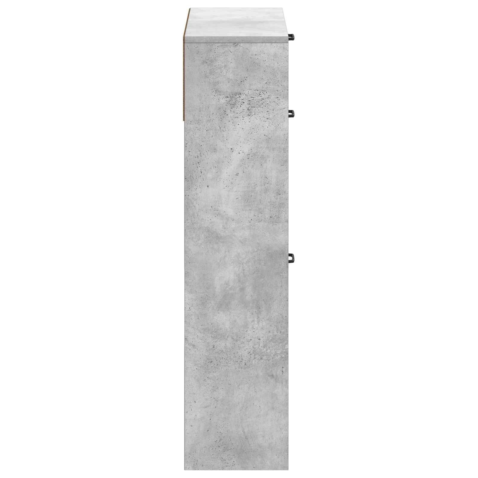 Schoenenkast UTRECHT 78 x 24 x 100 cm Bewerkt hout Betongrijs is nu te koop bij PeponiXL, paradijselijk wonen!