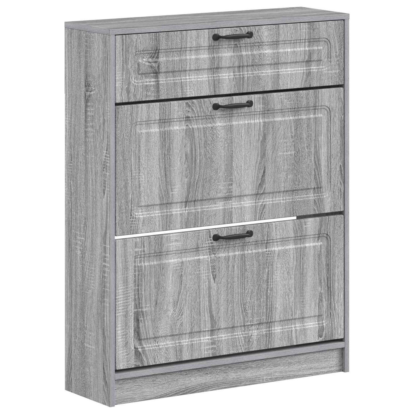 Schoenenkast UTRECHT 78 x 24 x 100 cm Bewerkt hout Grijs Sonoma is nu te koop bij PeponiXL, paradijselijk wonen!
