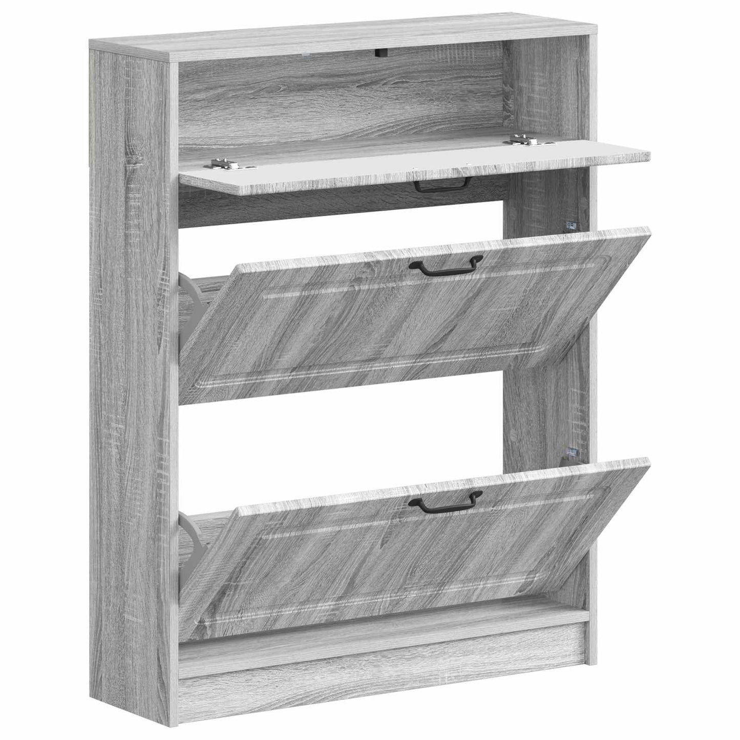 Schoenenkast UTRECHT 78 x 24 x 100 cm Bewerkt hout Grijs Sonoma is nu te koop bij PeponiXL, paradijselijk wonen!