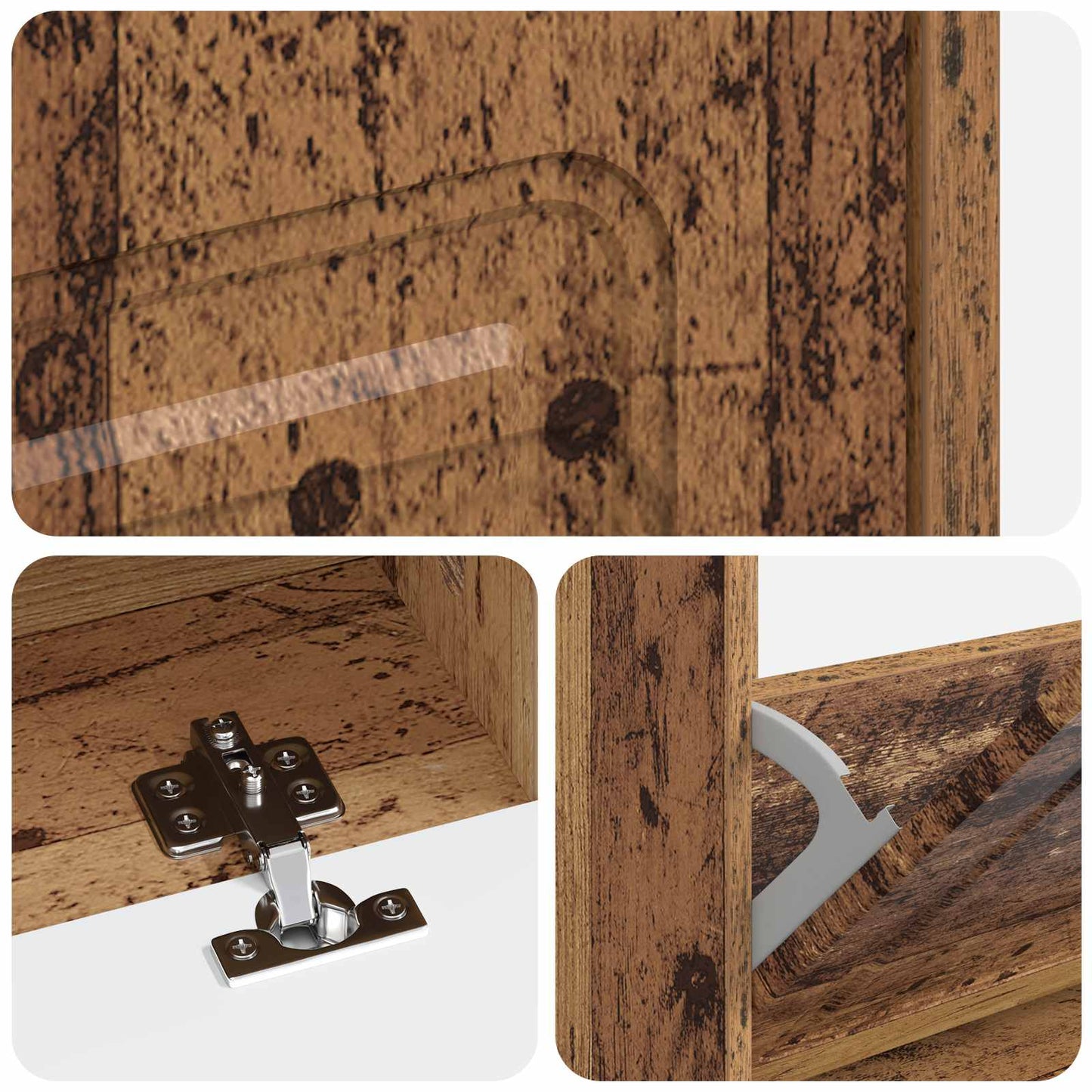 Schoenenkast UTRECHT 78 x 24 x 100 cm Bewerkt hout Oud hout is nu te koop bij PeponiXL, paradijselijk wonen!