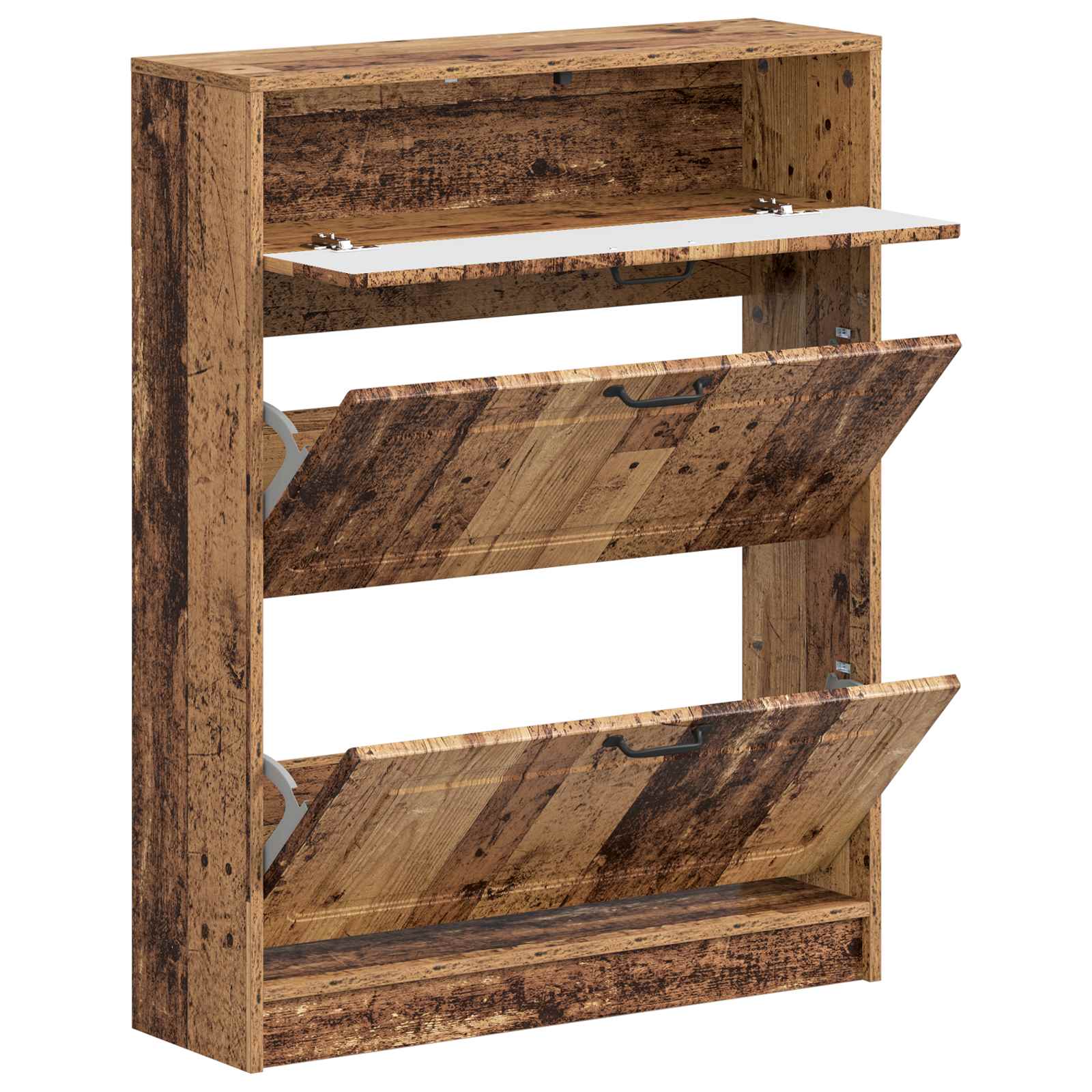 Schoenenkast UTRECHT 78 x 24 x 100 cm Bewerkt hout Oud hout is nu te koop bij PeponiXL, paradijselijk wonen!
