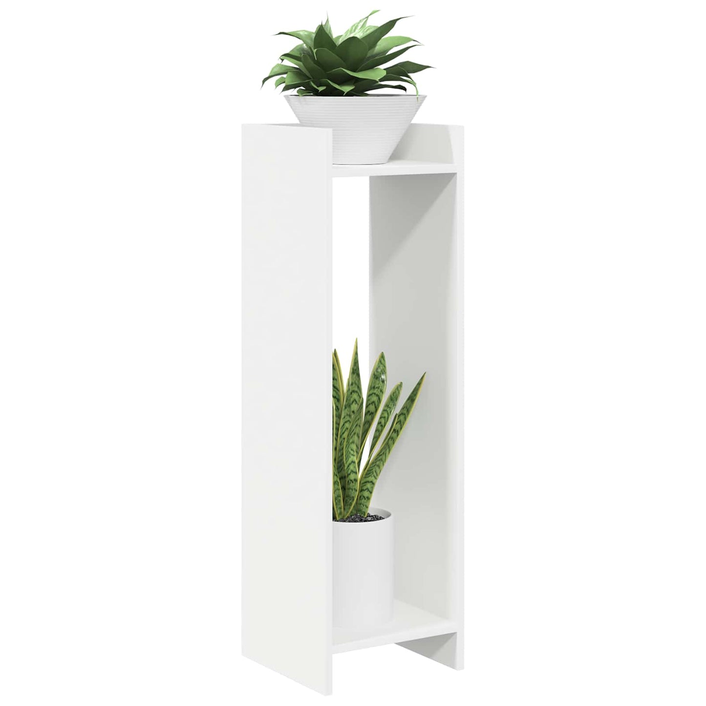 Plantenstandaard Wit 30 x 30 x 100 cm Geconstrueerd hout is nu te koop bij PeponiXL, paradijselijk wonen!
