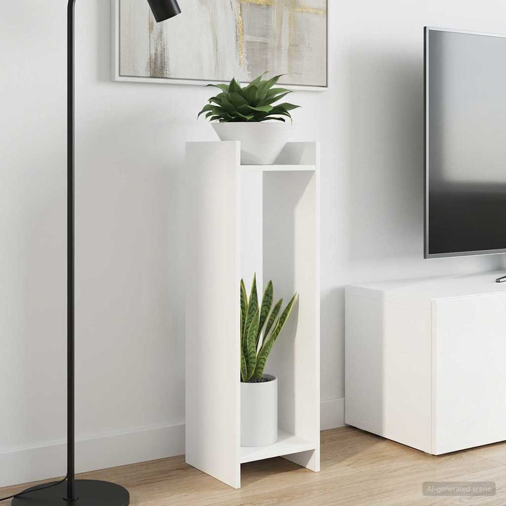 Plantenstandaard 2 pcs Wit 30 x 30 x 100 cm Geconstrueerd hout is nu te koop bij PeponiXL, paradijselijk wonen!