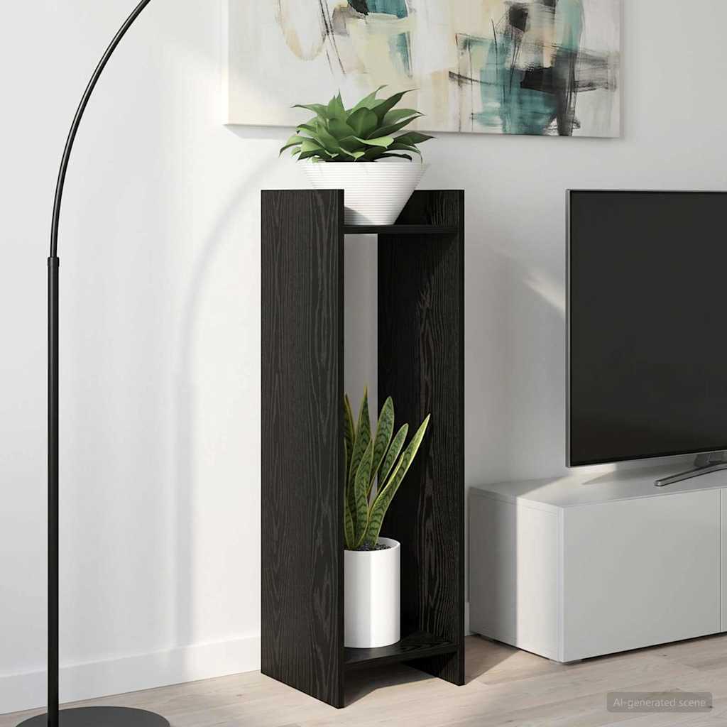 Plantenstandaard Zwarte Eik 30 x 30 x 100 cm Geconstrueerd hout is nu te koop bij PeponiXL, paradijselijk wonen!