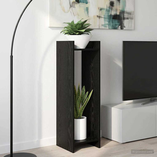 Plantenstandaard Zwarte Eik 30 x 30 x 100 cm Geconstrueerd hout is nu te koop bij PeponiXL, paradijselijk wonen!