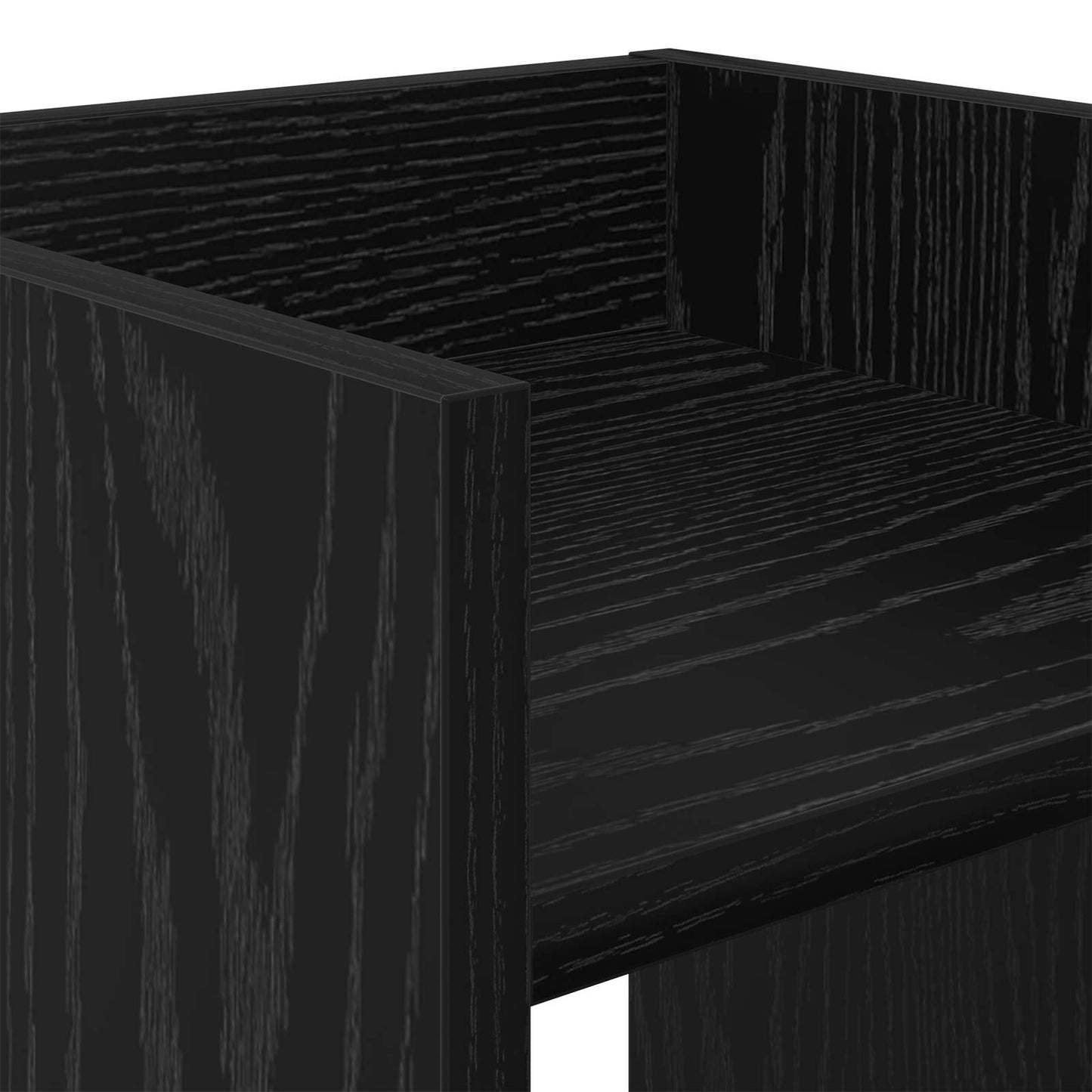 Plantenstandaard met plank 2 pcs Zwarte Eik 30 x 30 x 100 cm is nu te koop bij PeponiXL, paradijselijk wonen!