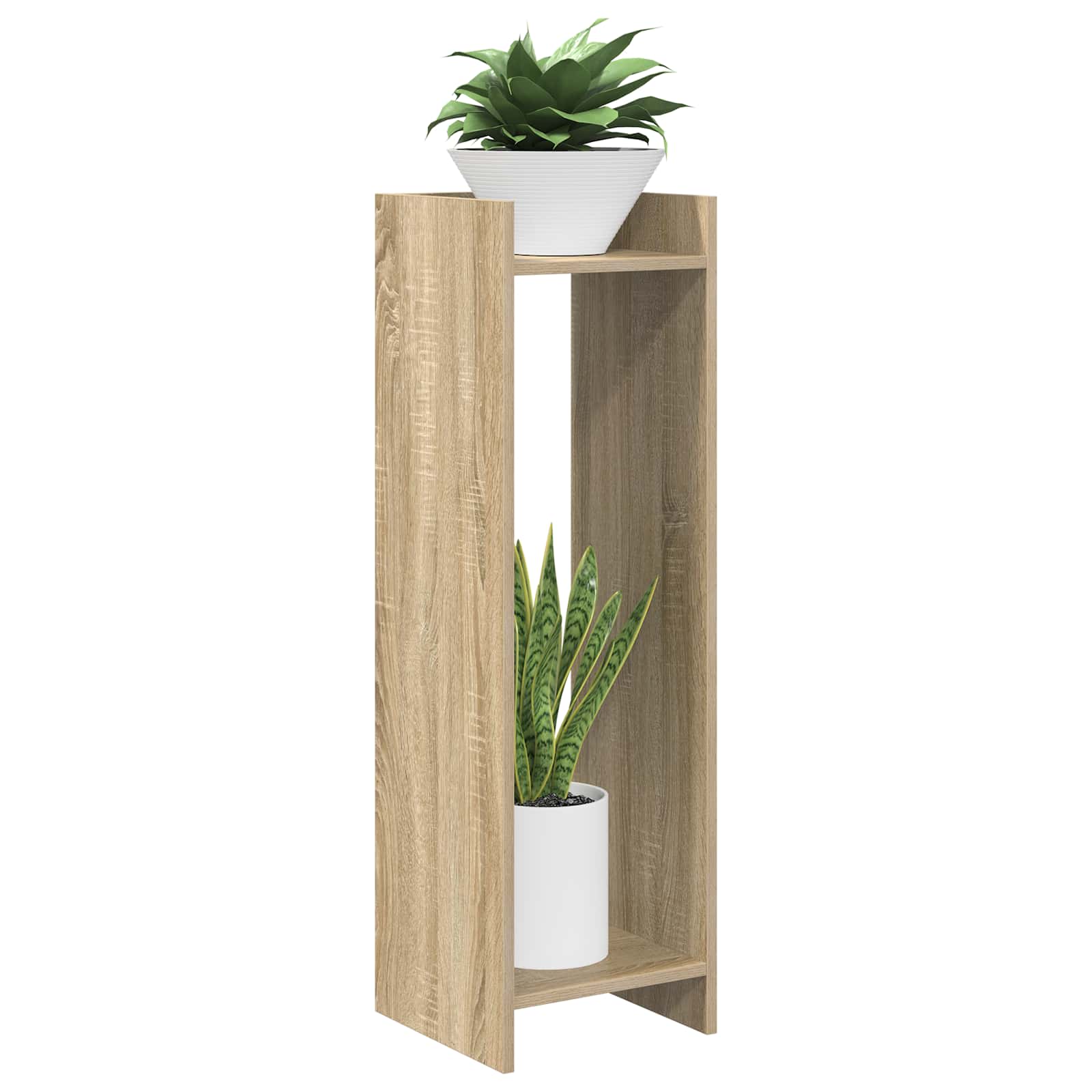 Plantenstandaard met plank 2 pcs Sonoma Eiken 30 x 30 x 100 cm is nu te koop bij PeponiXL, paradijselijk wonen!