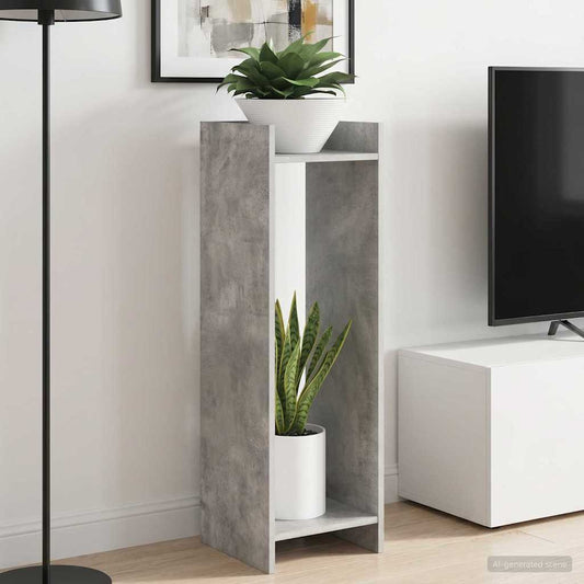 Plantenstandaard met plank Beton Grijs 30 x 30 x 100 cm is nu te koop bij PeponiXL, paradijselijk wonen!