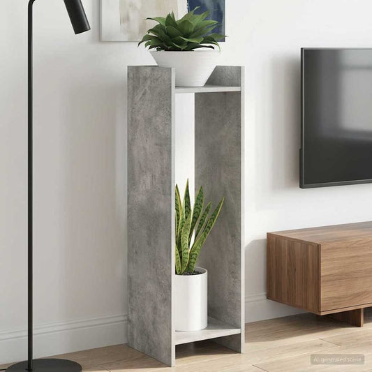 Plantenstandaard met plank 2 pcs Beton Grijs 30 x 30 x 100 cm is nu te koop bij PeponiXL, paradijselijk wonen!