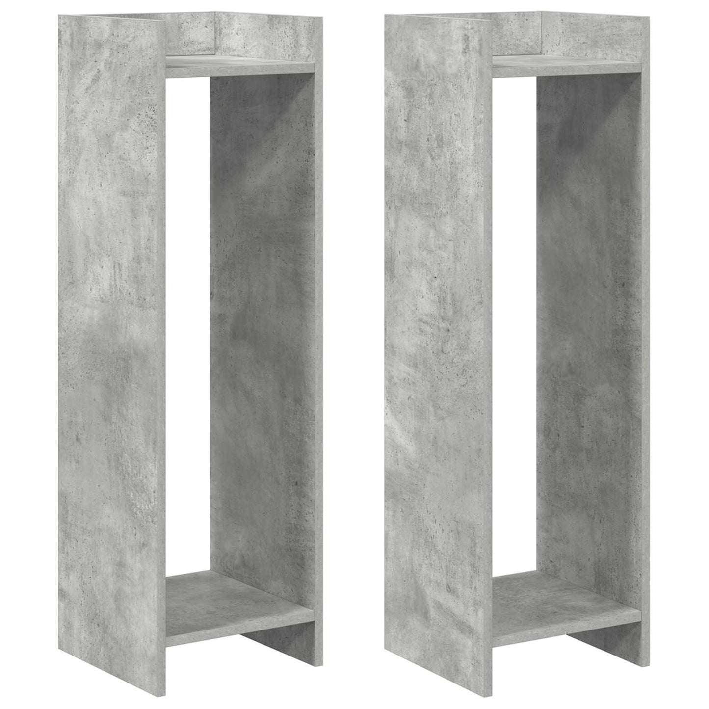Plantenstandaard met plank 2 pcs Beton Grijs 30 x 30 x 100 cm is nu te koop bij PeponiXL, paradijselijk wonen!