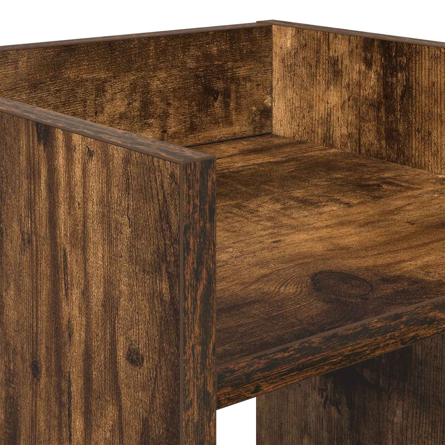 Plantenstandaard met plank 2 pcs Gerookte Eik 30 x 30 x 100 cm is nu te koop bij PeponiXL, paradijselijk wonen!