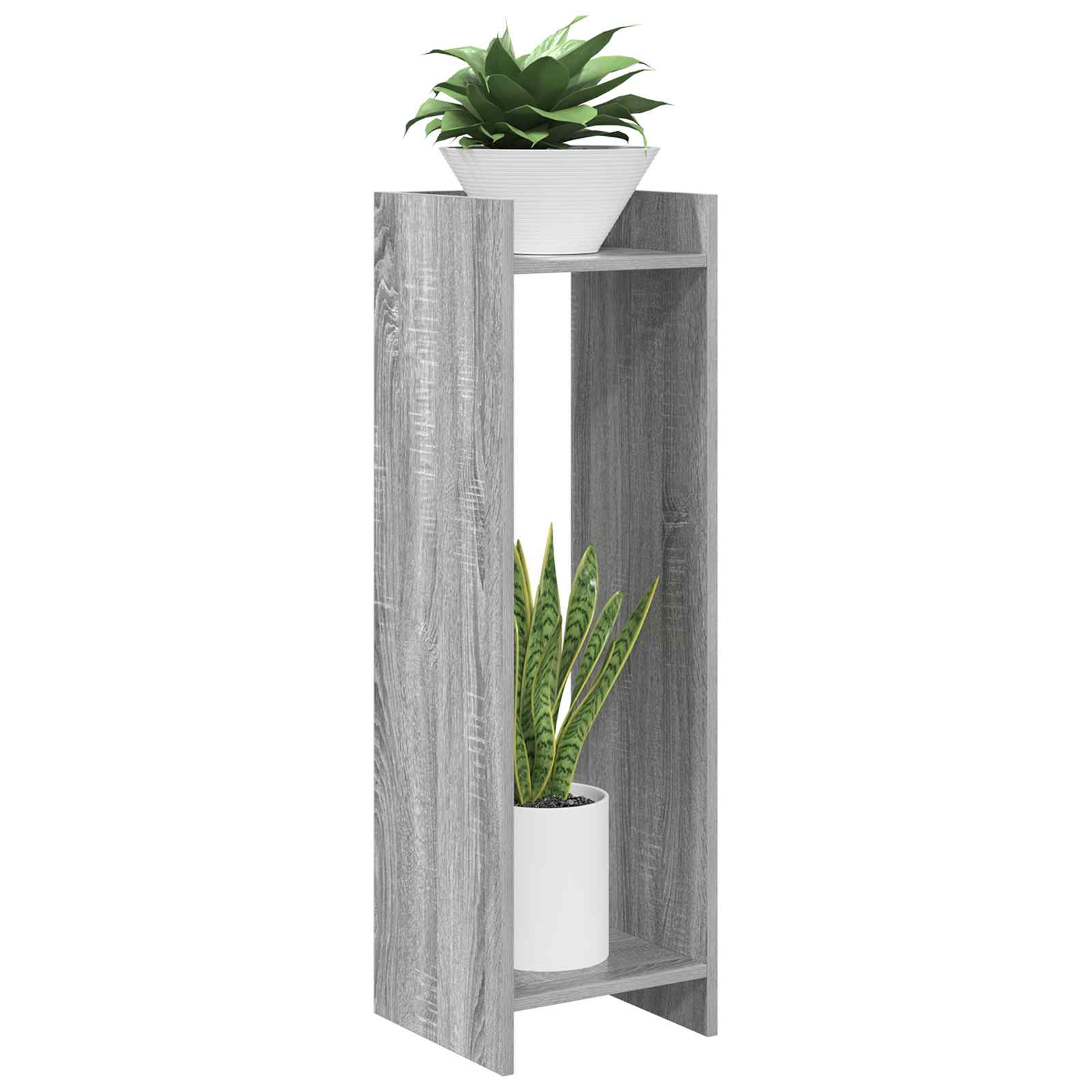 Plantenstandaard met plank Grijze Sonoma 30 x 30 x 100 cm is nu te koop bij PeponiXL, paradijselijk wonen!