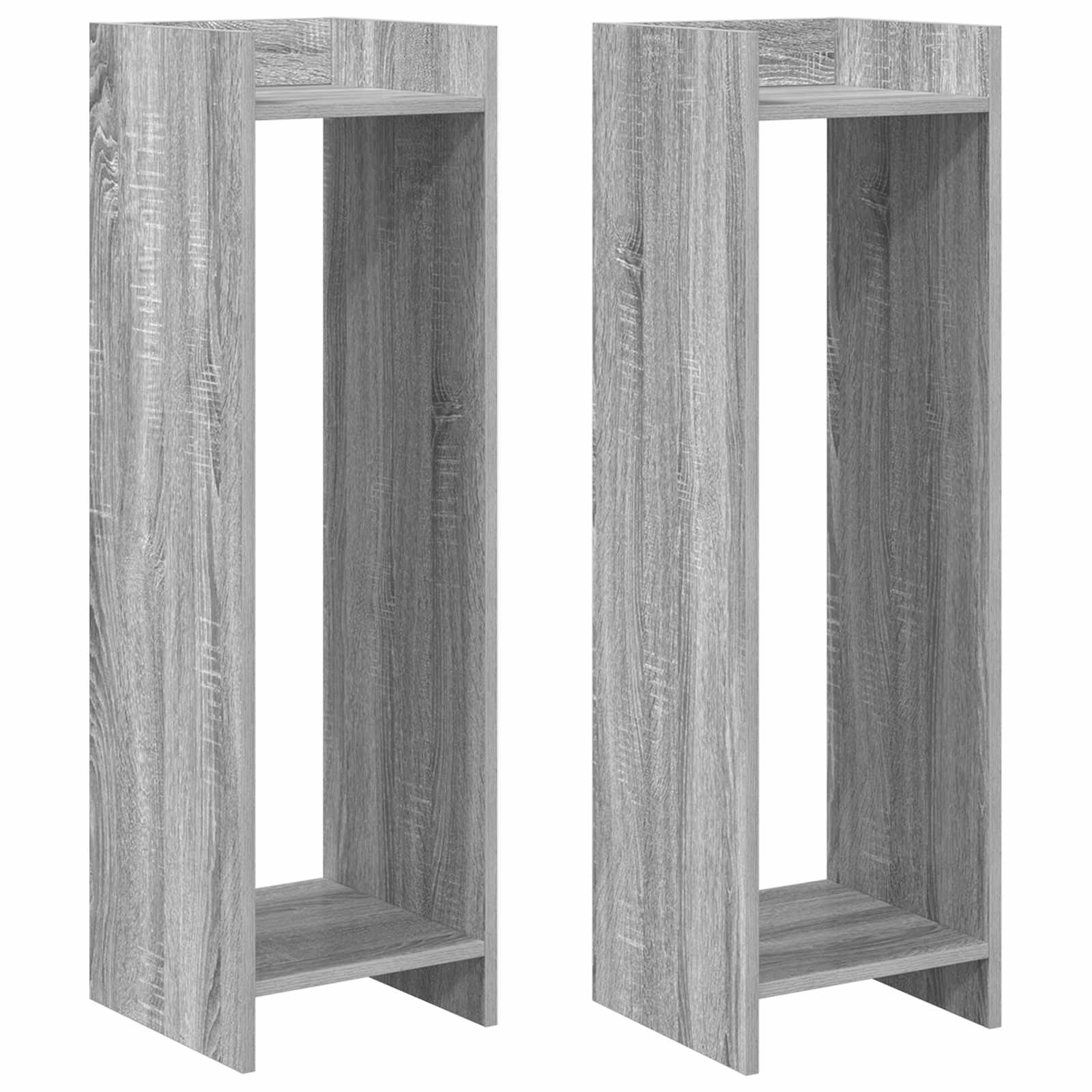 Plantenstandaard met plank 2 pcs Grijze Sonoma 30 x 30 x 100 cm is nu te koop bij PeponiXL, paradijselijk wonen!