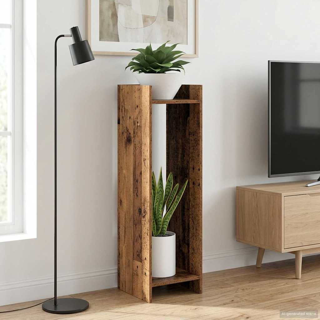 Plantenstandaard Oudhout 30 x 30 x 100 cm Geconstrueerd hout is nu te koop bij PeponiXL, paradijselijk wonen!