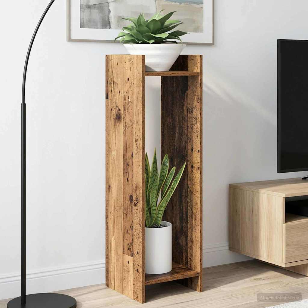 Plantenstandaard met plank 2 pcs Oudhout 30 x 30 x 100 cm is nu te koop bij PeponiXL, paradijselijk wonen!