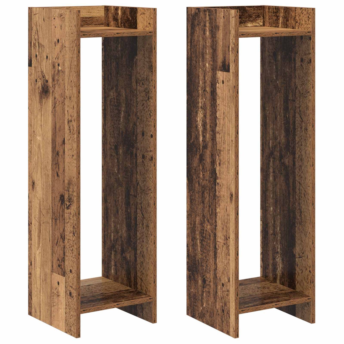 Plantenstandaard met plank 2 pcs Oudhout 30 x 30 x 100 cm is nu te koop bij PeponiXL, paradijselijk wonen!