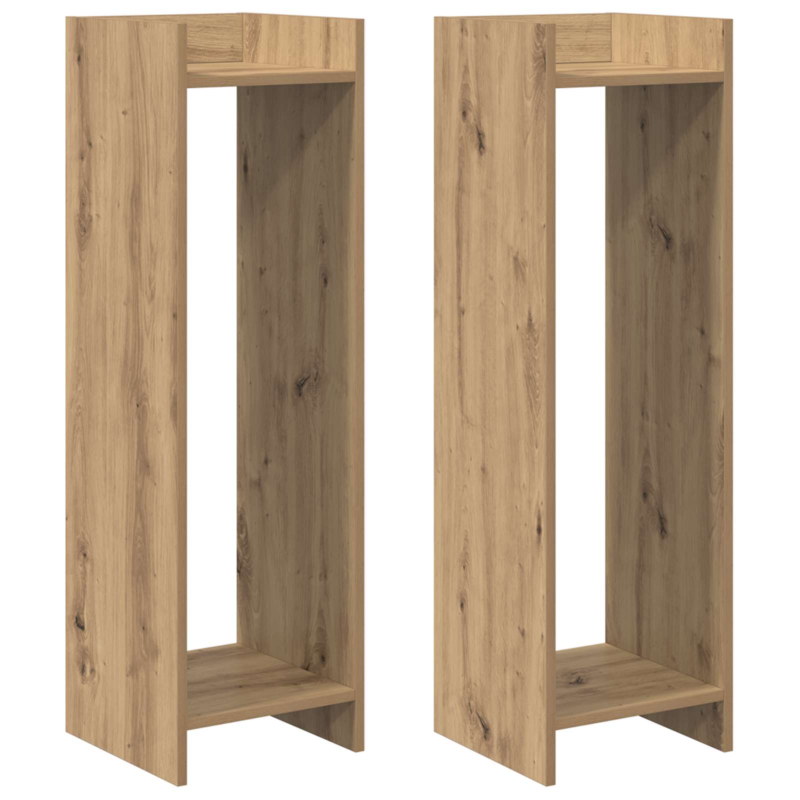 Plantenstandaard met plank 2 pcs Artisan Eik 30 x 30 x 100 cm is nu te koop bij PeponiXL, paradijselijk wonen!