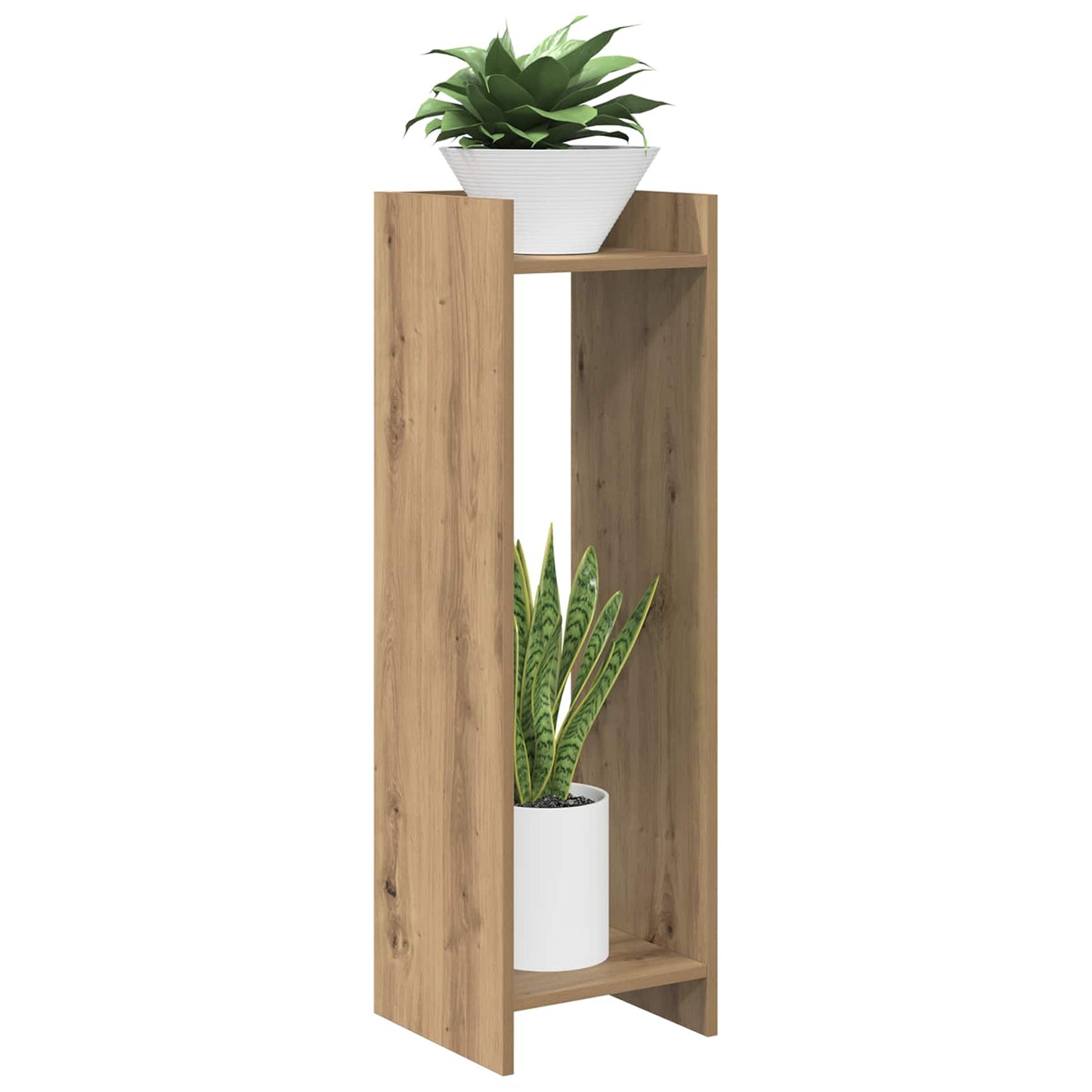 Plantenstandaard met plank 2 pcs Artisan Eik 30 x 30 x 100 cm is nu te koop bij PeponiXL, paradijselijk wonen!
