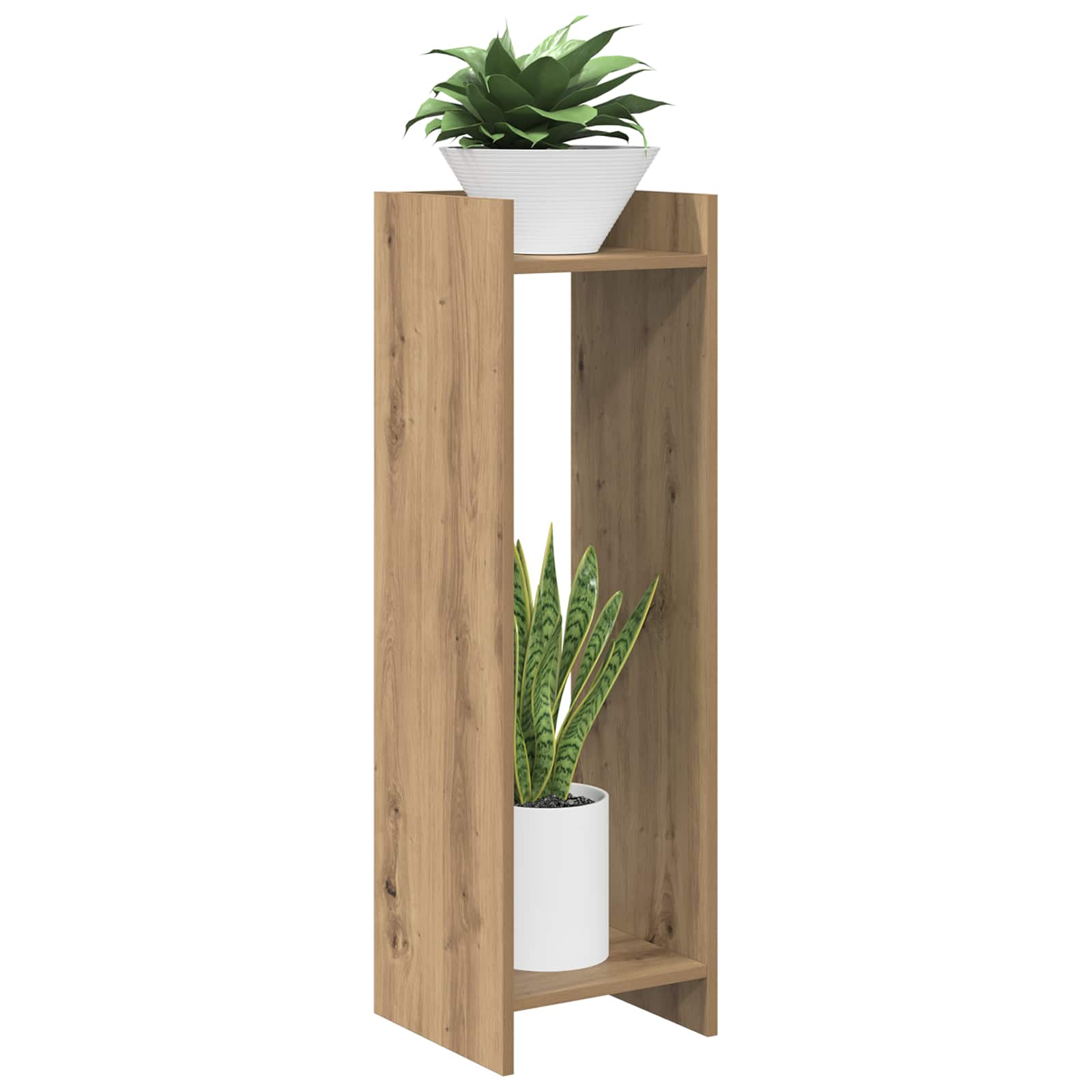 Plantenstandaard met plank 2 pcs Artisan Eik 30 x 30 x 100 cm is nu te koop bij PeponiXL, paradijselijk wonen!