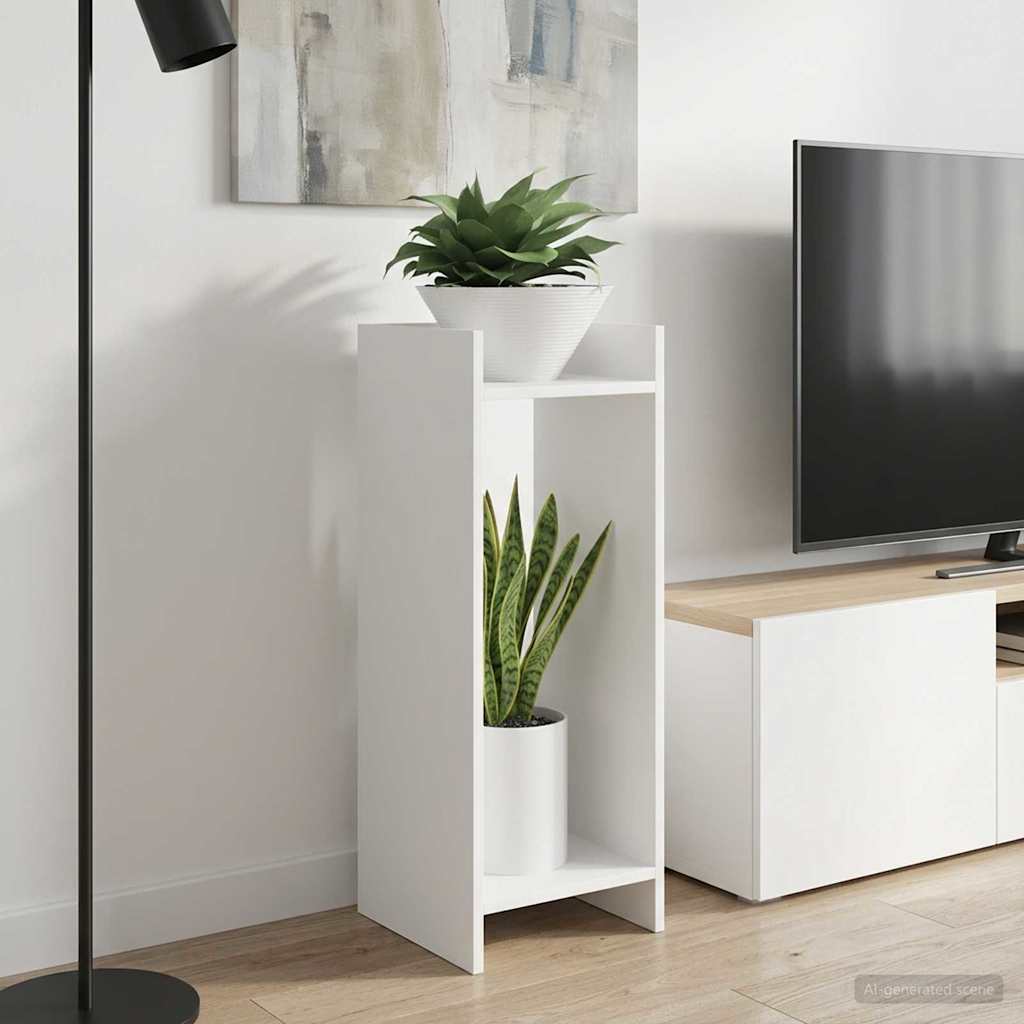 Plantenstandaard Wit 30 x 30 x 80 cm Geconstrueerd hout is nu te koop bij PeponiXL, paradijselijk wonen!