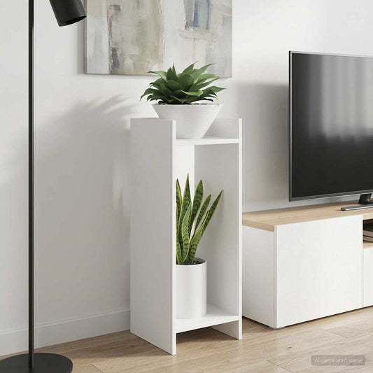 Plantenstandaard Wit 30 x 30 x 80 cm Geconstrueerd hout is nu te koop bij PeponiXL, paradijselijk wonen!