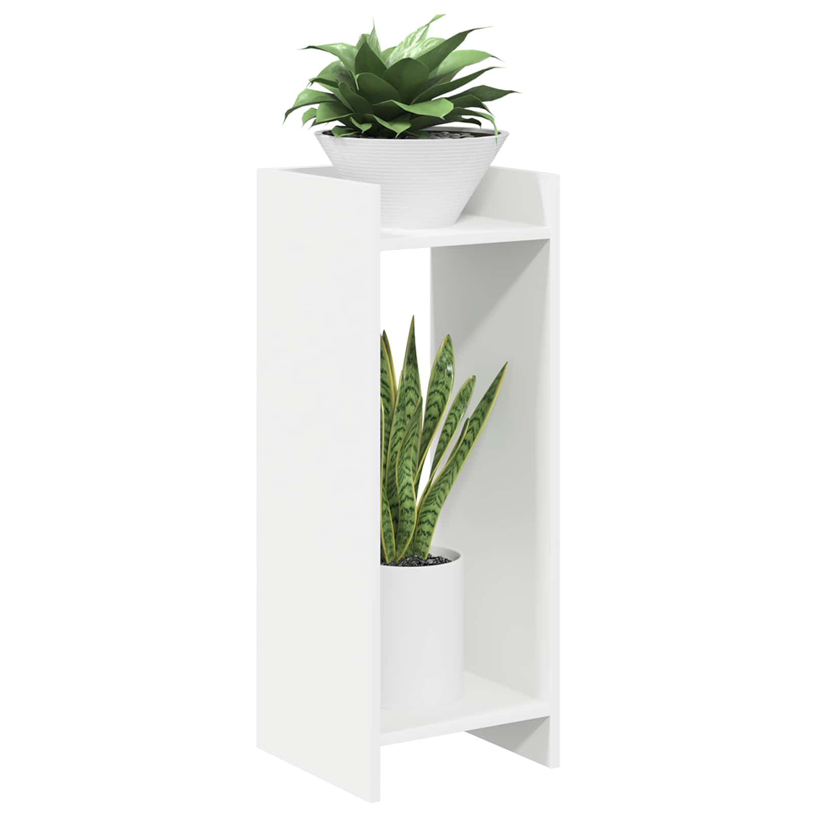 Plantenstandaard Wit 30 x 30 x 80 cm Geconstrueerd hout is nu te koop bij PeponiXL, paradijselijk wonen!