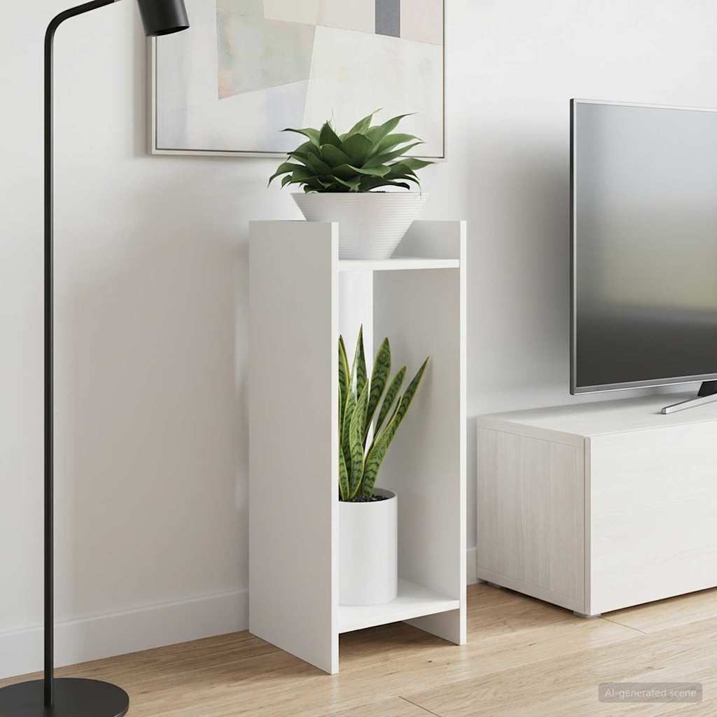 Plantenstandaard 2 pcs Wit 30 x 30 x 80 cm Geconstrueerd hout is nu te koop bij PeponiXL, paradijselijk wonen!