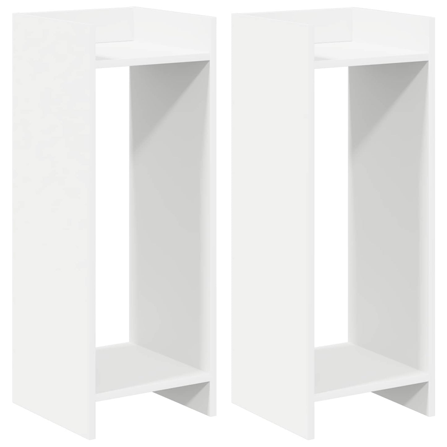 Plantenstandaard 2 pcs Wit 30 x 30 x 80 cm Geconstrueerd hout is nu te koop bij PeponiXL, paradijselijk wonen!