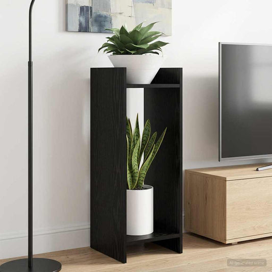 Plantenstandaard Zwarte Eik 30 x 30 x 80 cm Geconstrueerd hout is nu te koop bij PeponiXL, paradijselijk wonen!