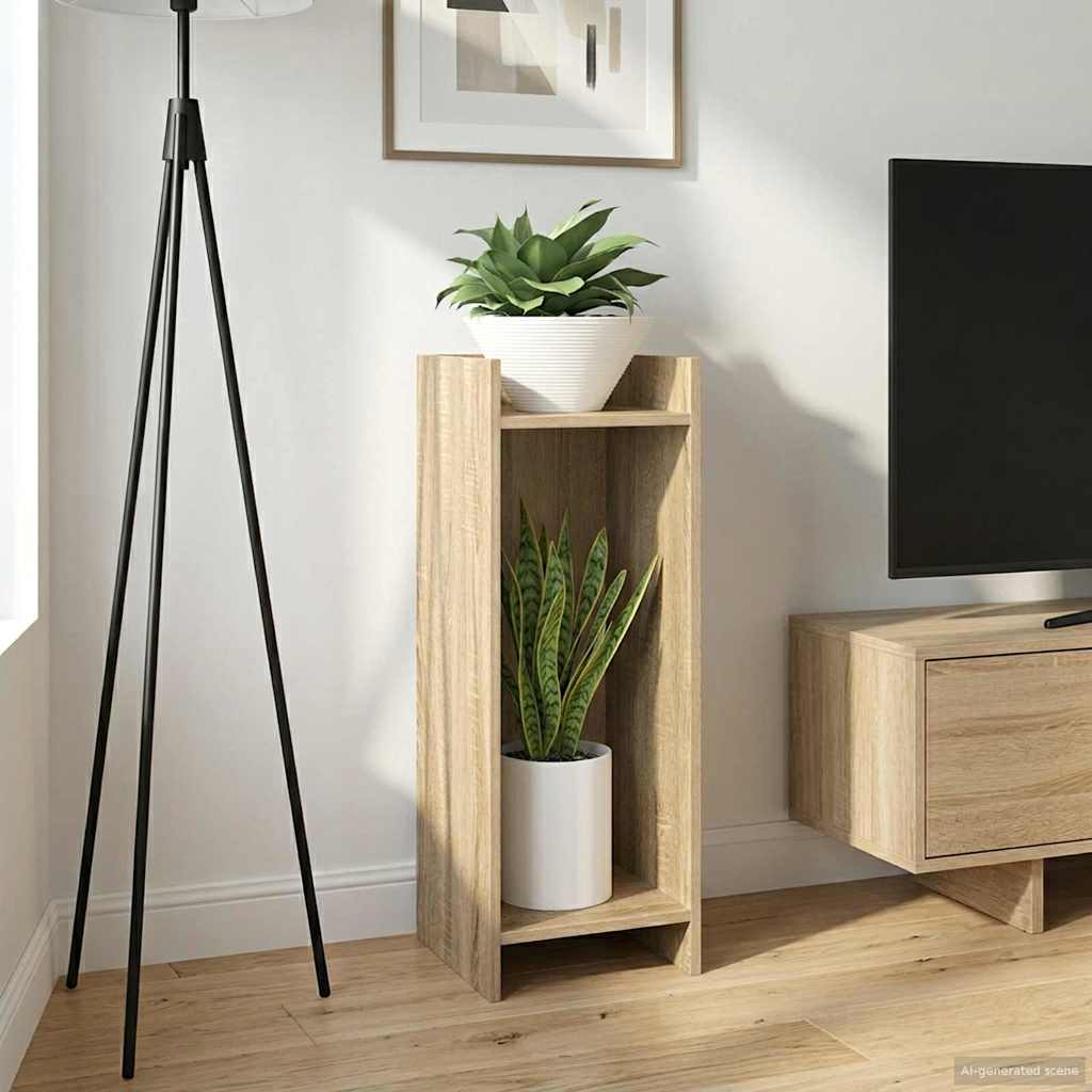 Plantenstandaard met plank Sonoma Eiken 30 x 30 x 80 cm is nu te koop bij PeponiXL, paradijselijk wonen!