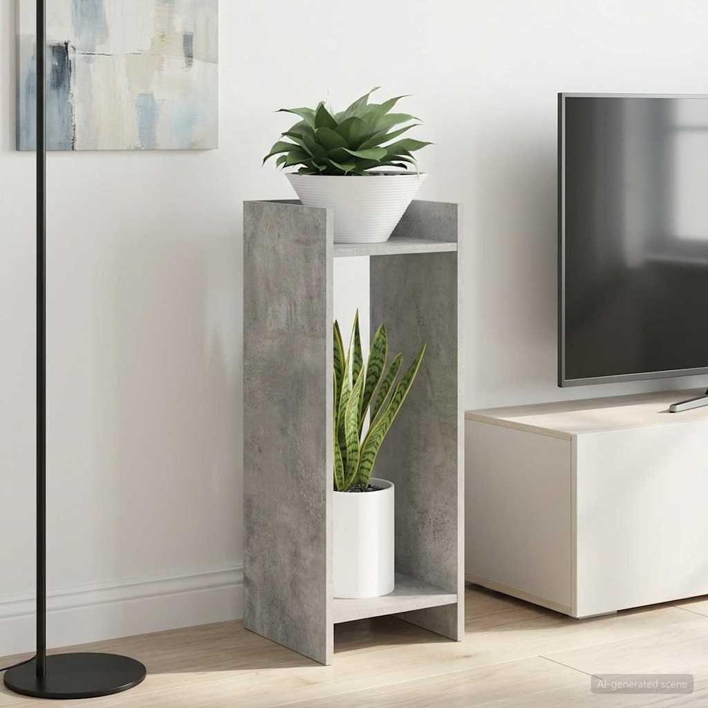 Plantenstandaard met plank 2 pcs Beton Grijs 30 x 30 x 80 cm is nu te koop bij PeponiXL, paradijselijk wonen!