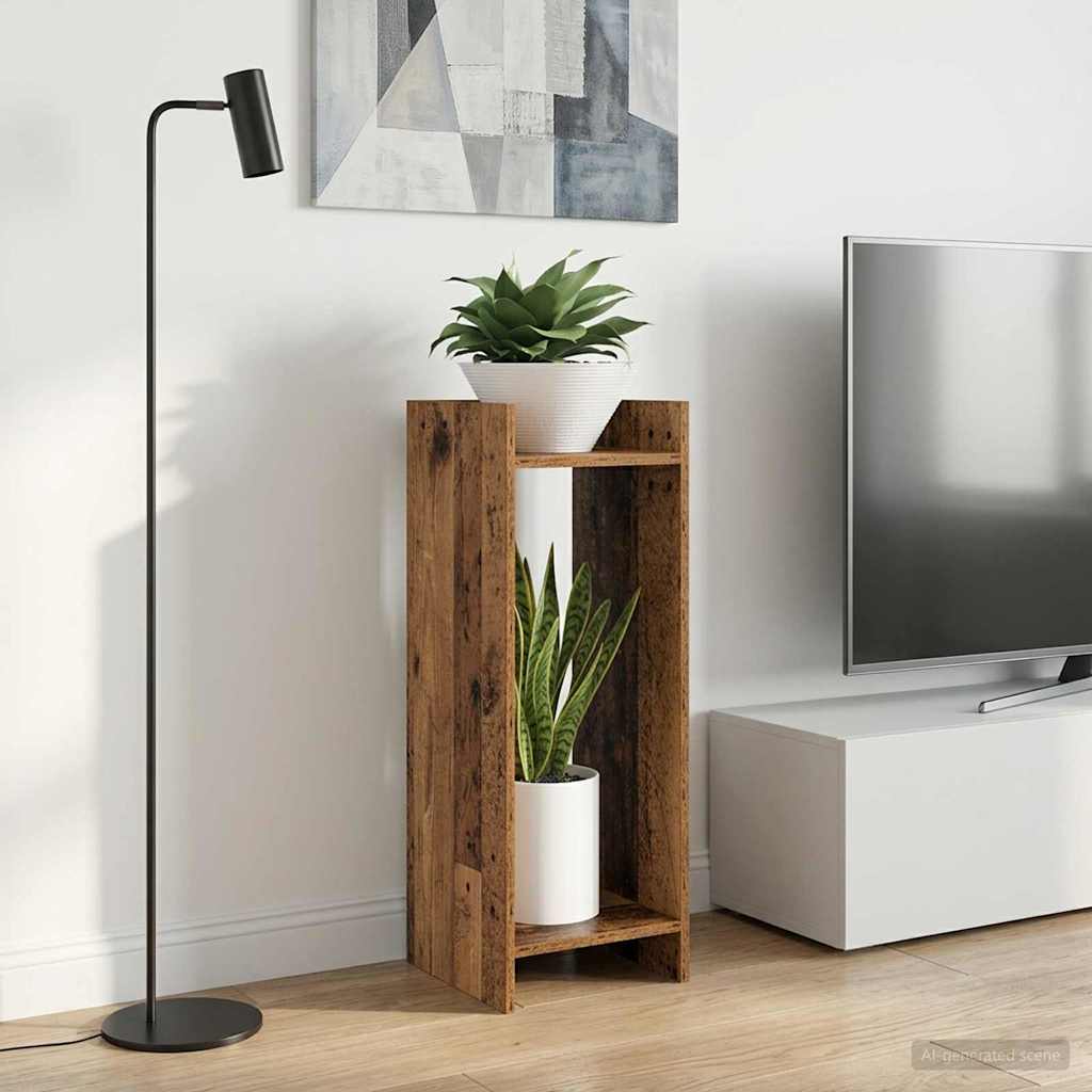 Plantenstandaard Oudhout 30 x 30 x 80 cm Geconstrueerd hout is nu te koop bij PeponiXL, paradijselijk wonen!