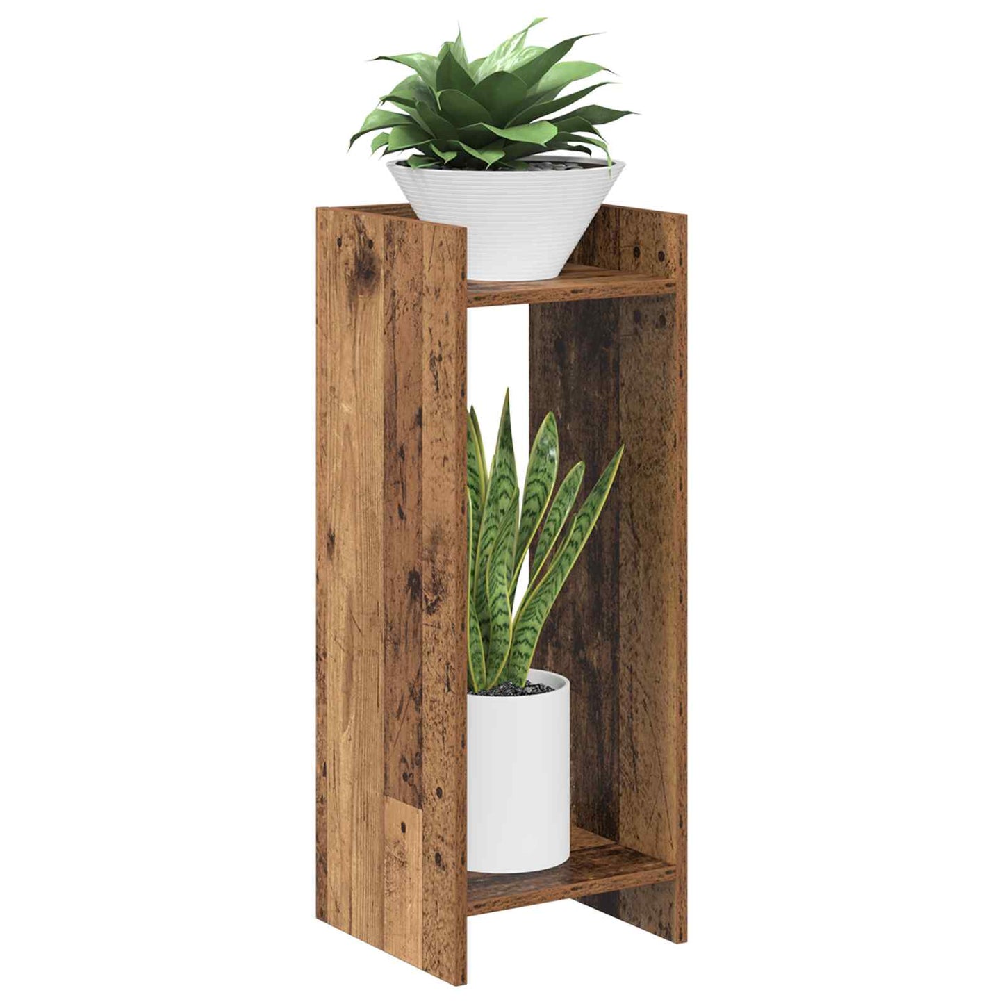Plantenstandaard met plank 2 pcs Oudhout 30 x 30 x 80 cm is nu te koop bij PeponiXL, paradijselijk wonen!