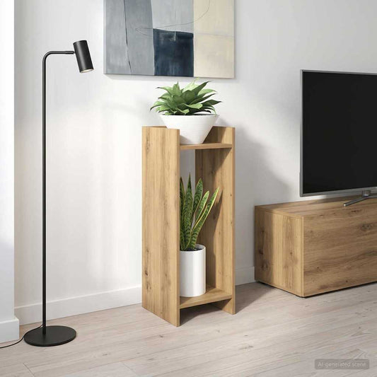Plantenstandaard Artisan Eik 30 x 30 x 80 cm Geconstrueerd hout is nu te koop bij PeponiXL, paradijselijk wonen!