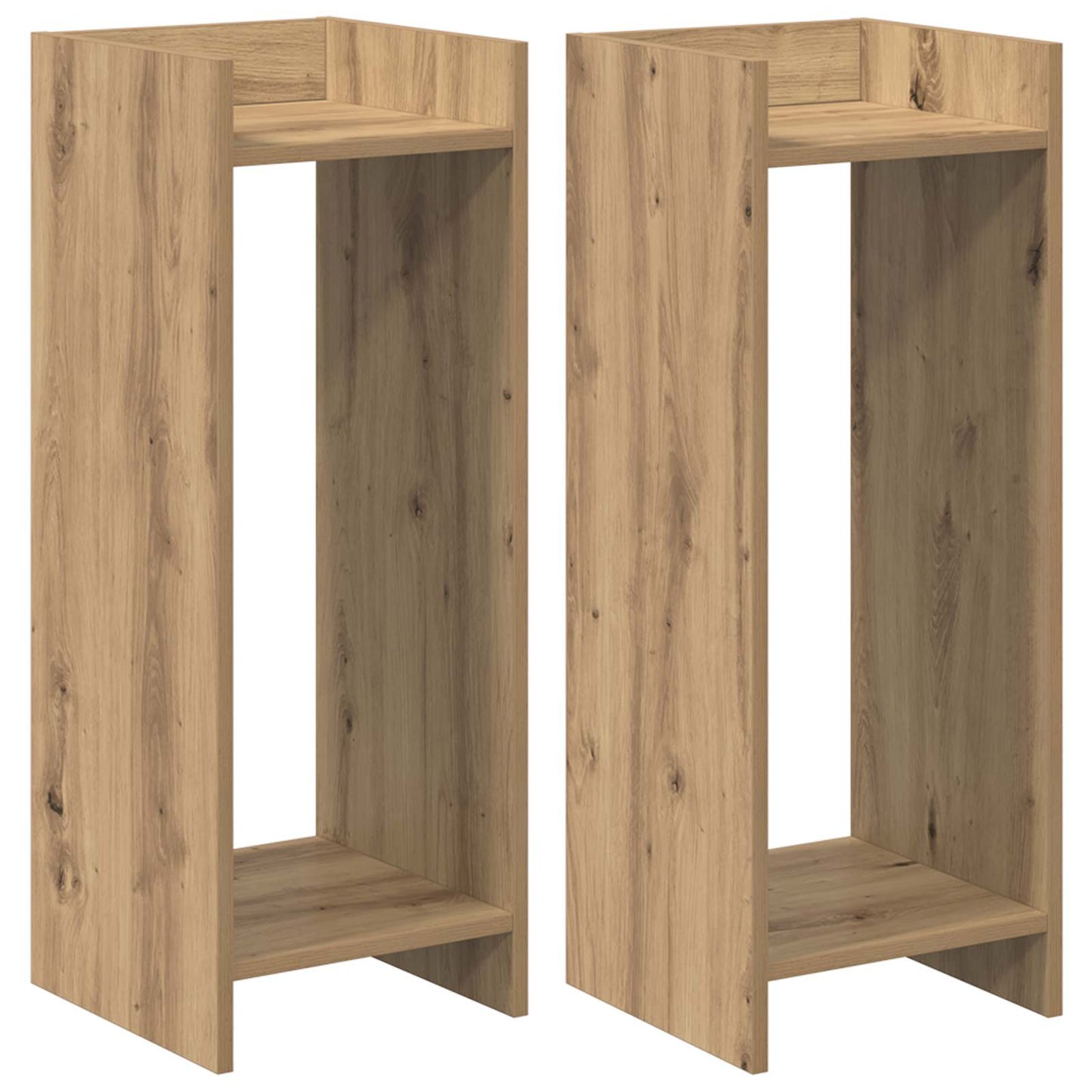 Plantenstandaard met plank 2 pcs Artisan Eik 30 x 30 x 80 cm is nu te koop bij PeponiXL, paradijselijk wonen!
