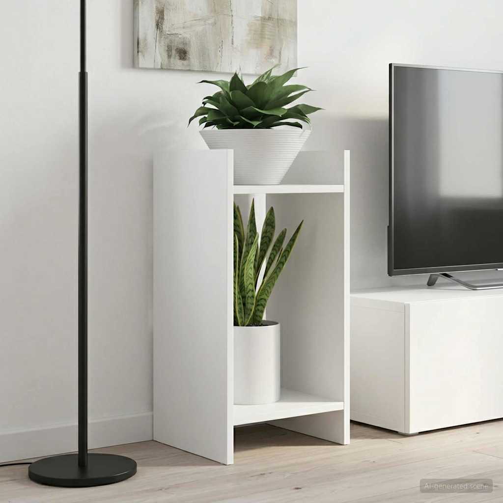 Plantenstandaard 2 pcs Wit 30 x 30 x 60 cm Geconstrueerd hout is nu te koop bij PeponiXL, paradijselijk wonen!