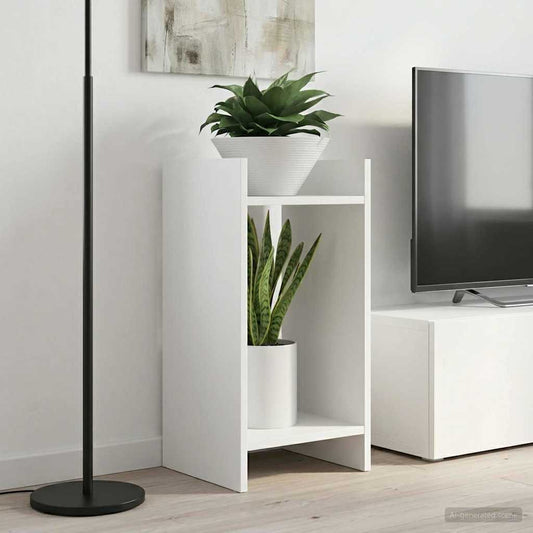 Plantenstandaard 2 pcs Wit 30 x 30 x 60 cm Geconstrueerd hout is nu te koop bij PeponiXL, paradijselijk wonen!