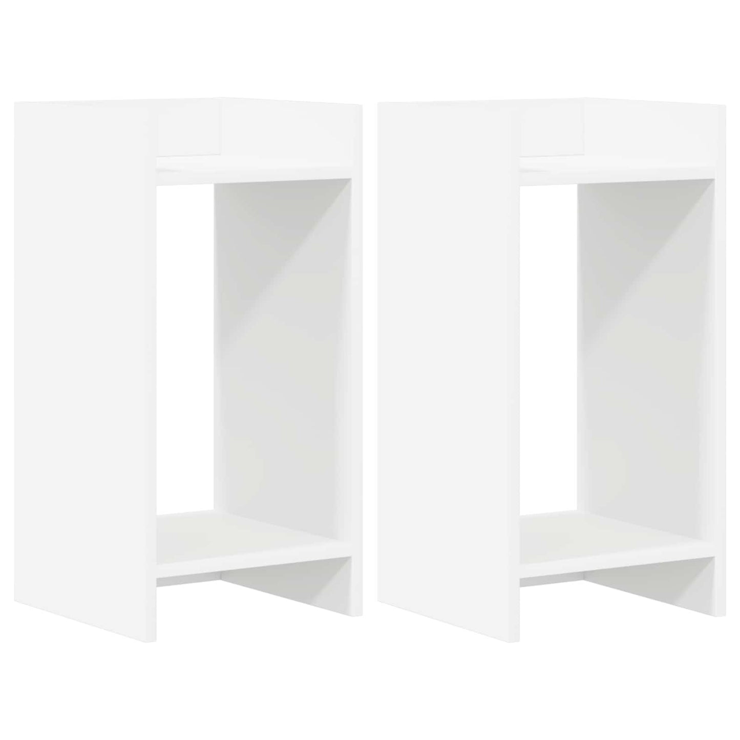 Plantenstandaard 2 pcs Wit 30 x 30 x 60 cm Geconstrueerd hout is nu te koop bij PeponiXL, paradijselijk wonen!